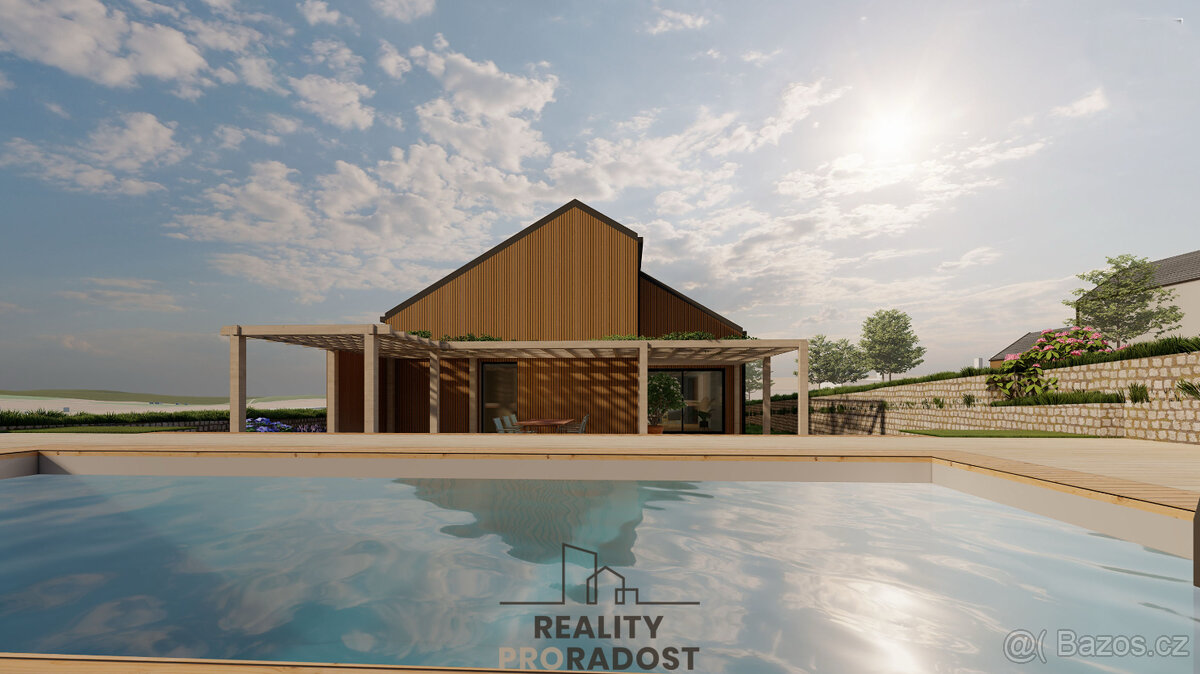 Prodej stavebního pozemku 814 m² s projektem na RD 5+kk - 6