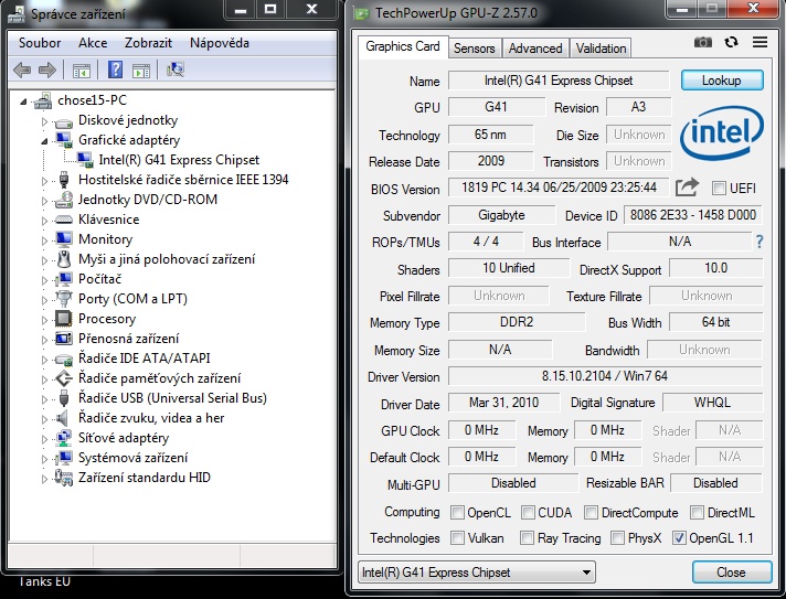Gigabyte GA-EG41MFT-USS2H, Q6600, GPU, 8GB DDR3 - 6