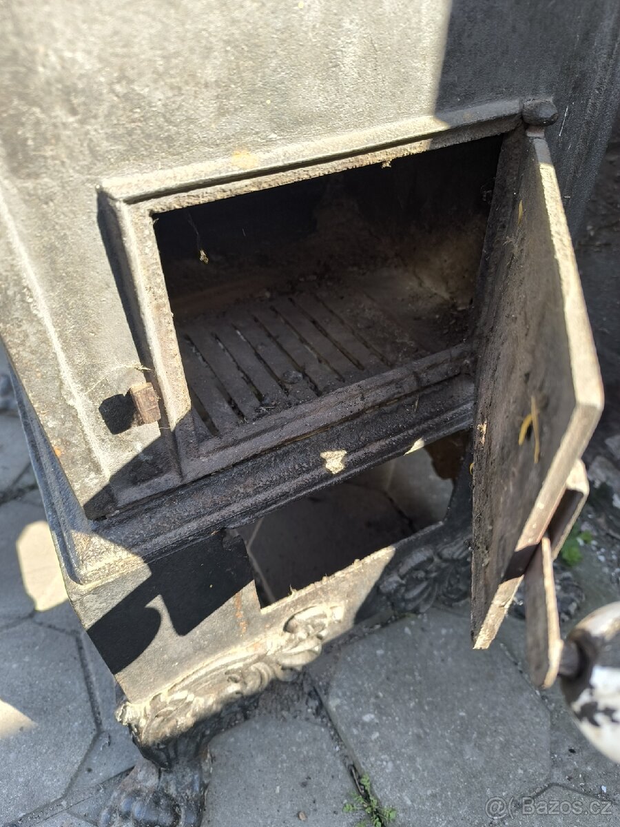 Litinové starožitné kamna - 6