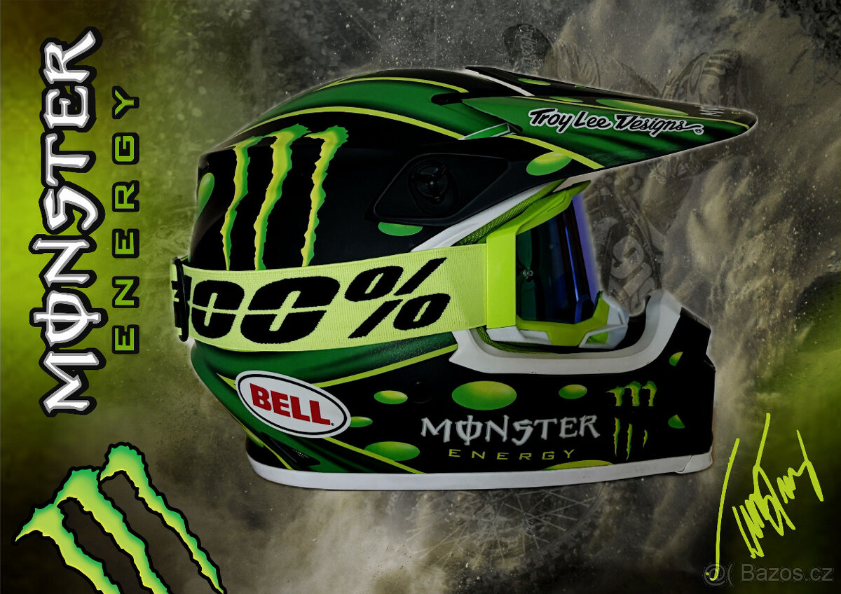 BELL MX-9 MIPS Showtime Replika Monster Svart/Grön - 6