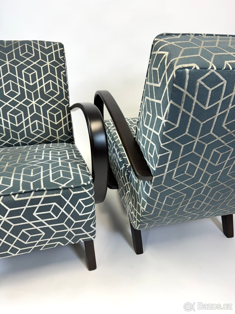 Oblíbená křesla Halabala po kompletní renovaci 2ks - 6