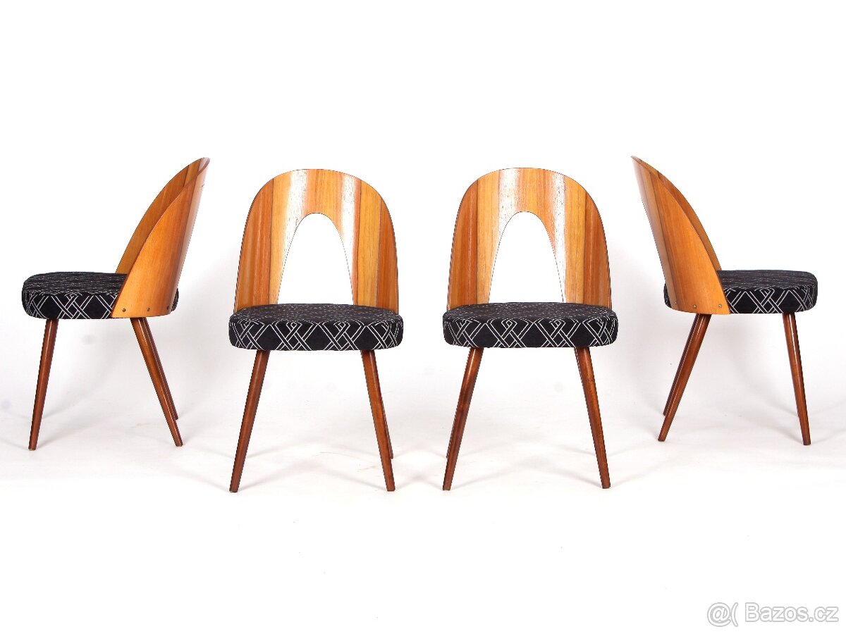 Designové retro židle po přečalounění, 4 ks - 6