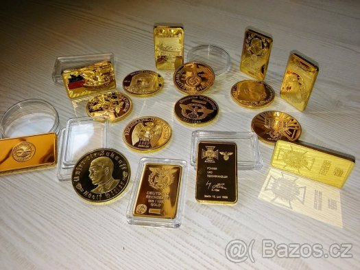 Německé zlaté cihličky a mince. Sbírka - 6