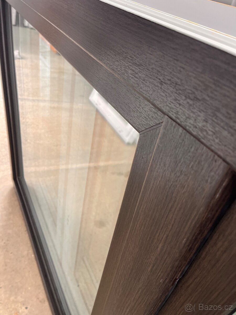 PLASTOVÉ DVOUKŘÍDLÉ OKNA 198x120 BÍLÁ/OŘECH-PLZEŇ - 6