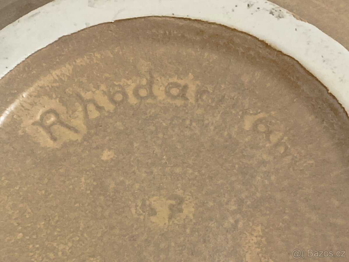 KAMENINOVÝ STOLNÍ HRNEC NA ZBYTKY Z JÍDLA RHODA CERAM FRANCI - 6