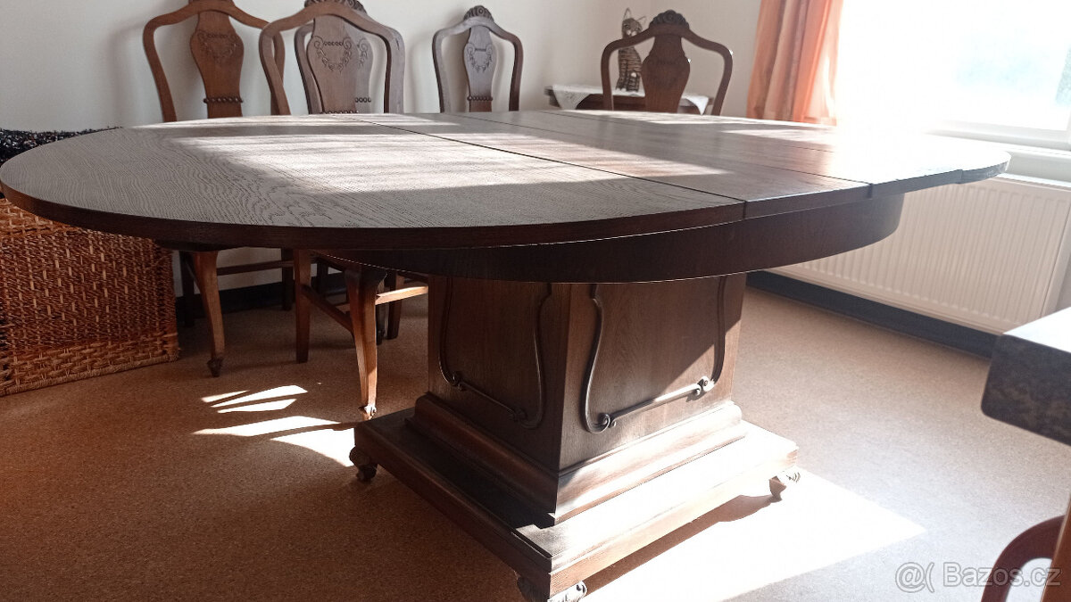 Starožitný stůl oválný - 6