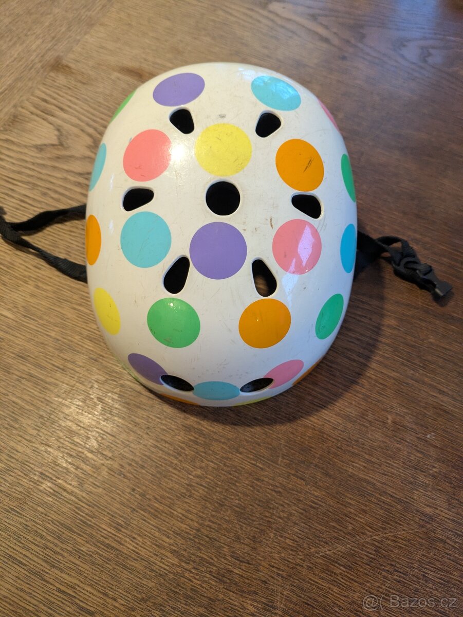 dětská helma na kolo Kiddimoto, puntíky - 6