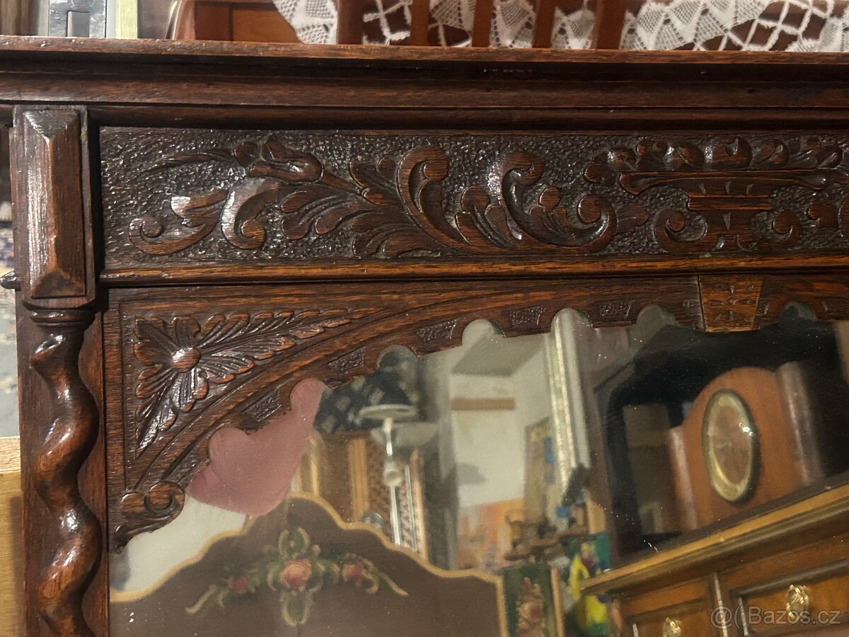 Historické řezbované zrcadlo - 6