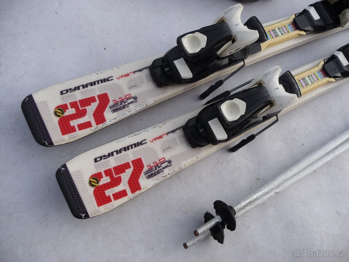 Detske lyže DYNAMIC - 110cm + boty NORDICA 35eu + hole -SET - 6