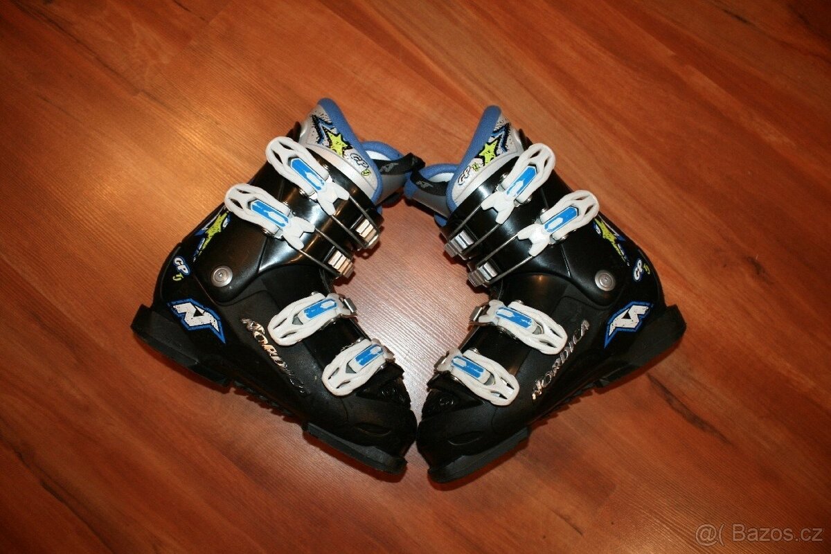 lyže Nordica 110 cm , lyžaky - 6