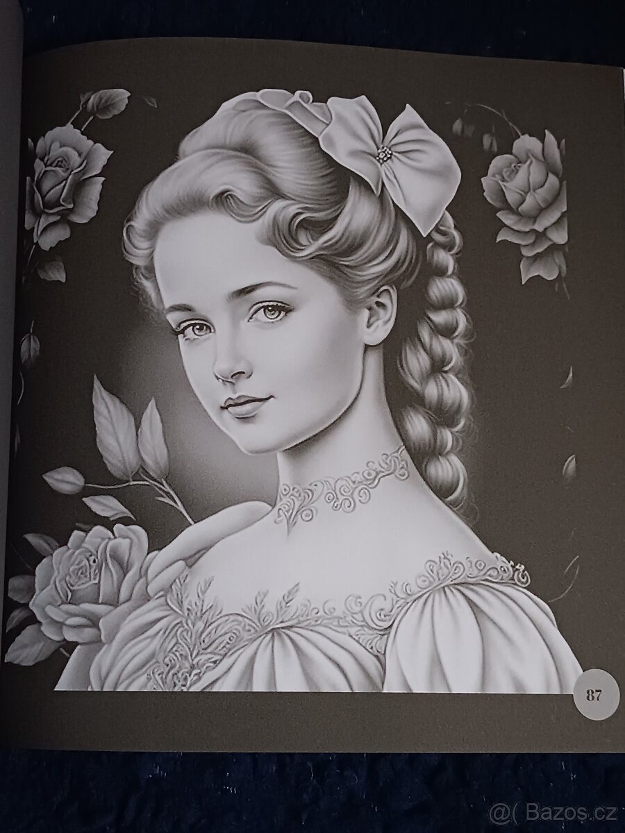 Omalovánky pro dospělé Victorian Ladies-grayscale - 6