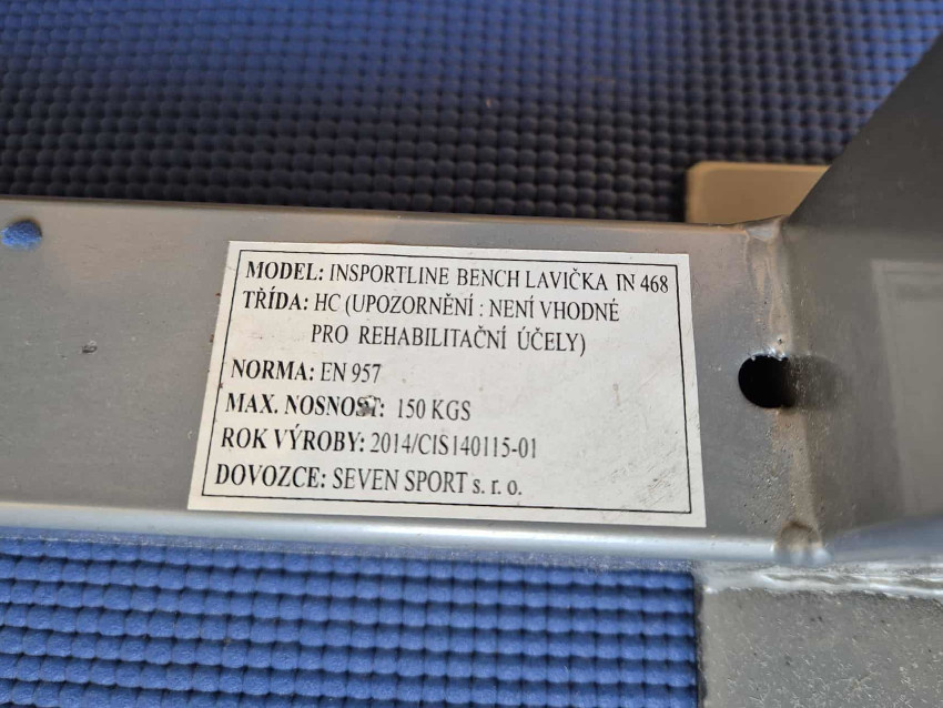 Posilovací bench lavice s dvouruční činkou a zavážíma - 6