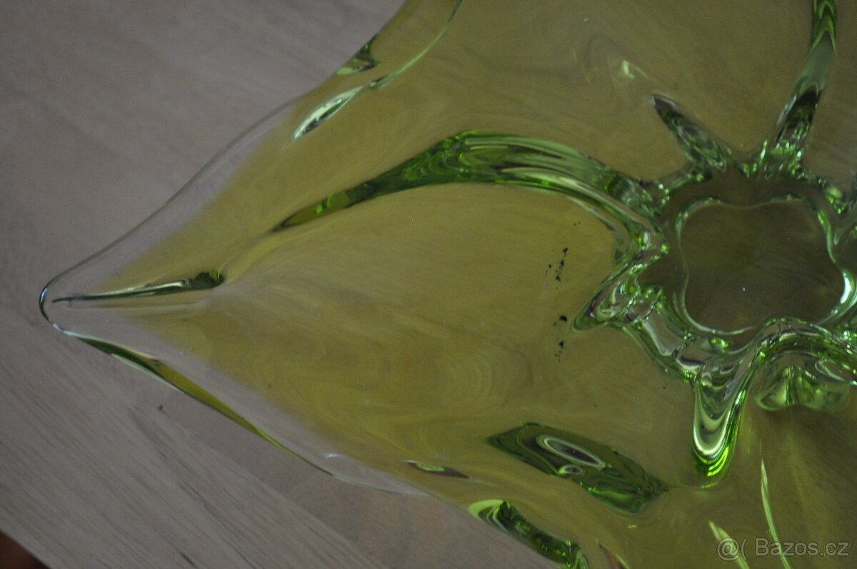 Čtvercová mísa, hutní sklo, Josef Hospodka - 6