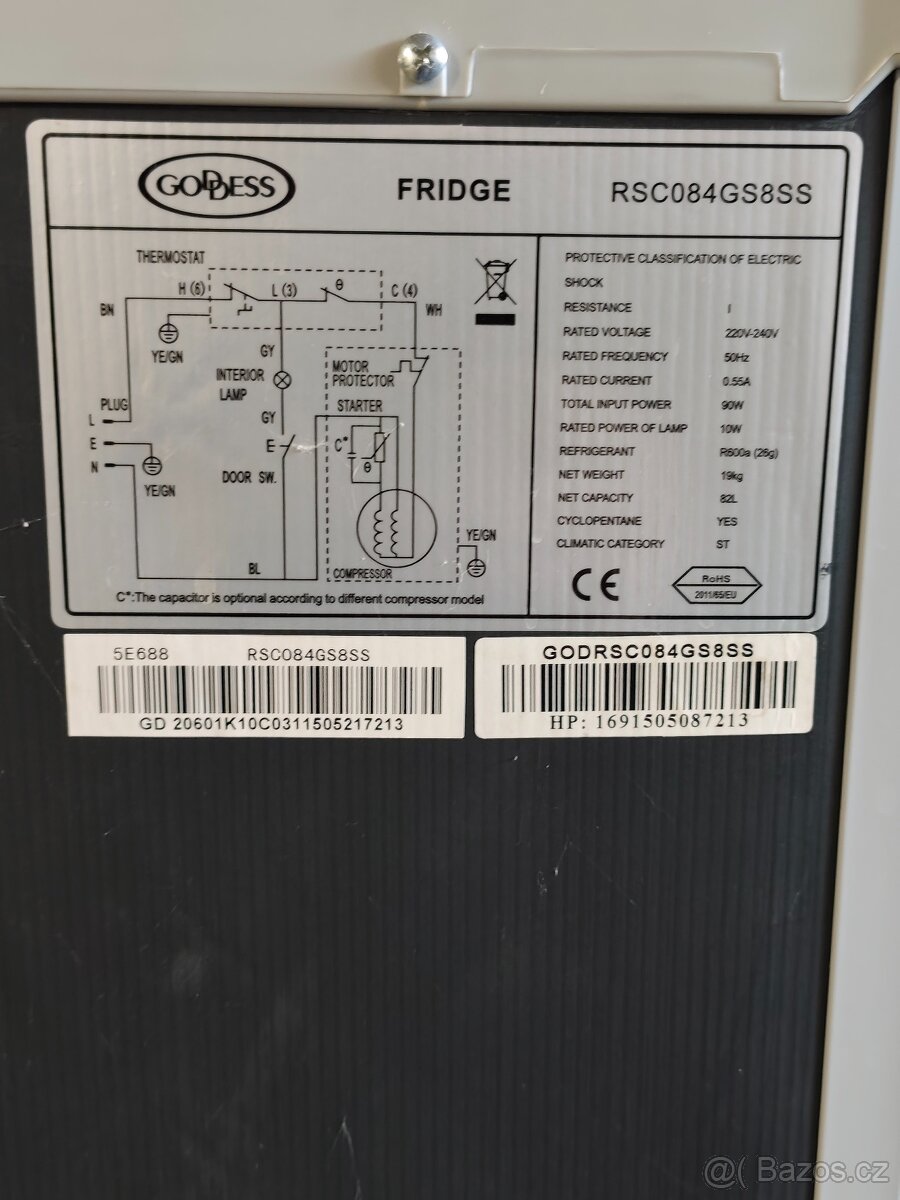 Lednička Goddess RSC084GS8SS - 6