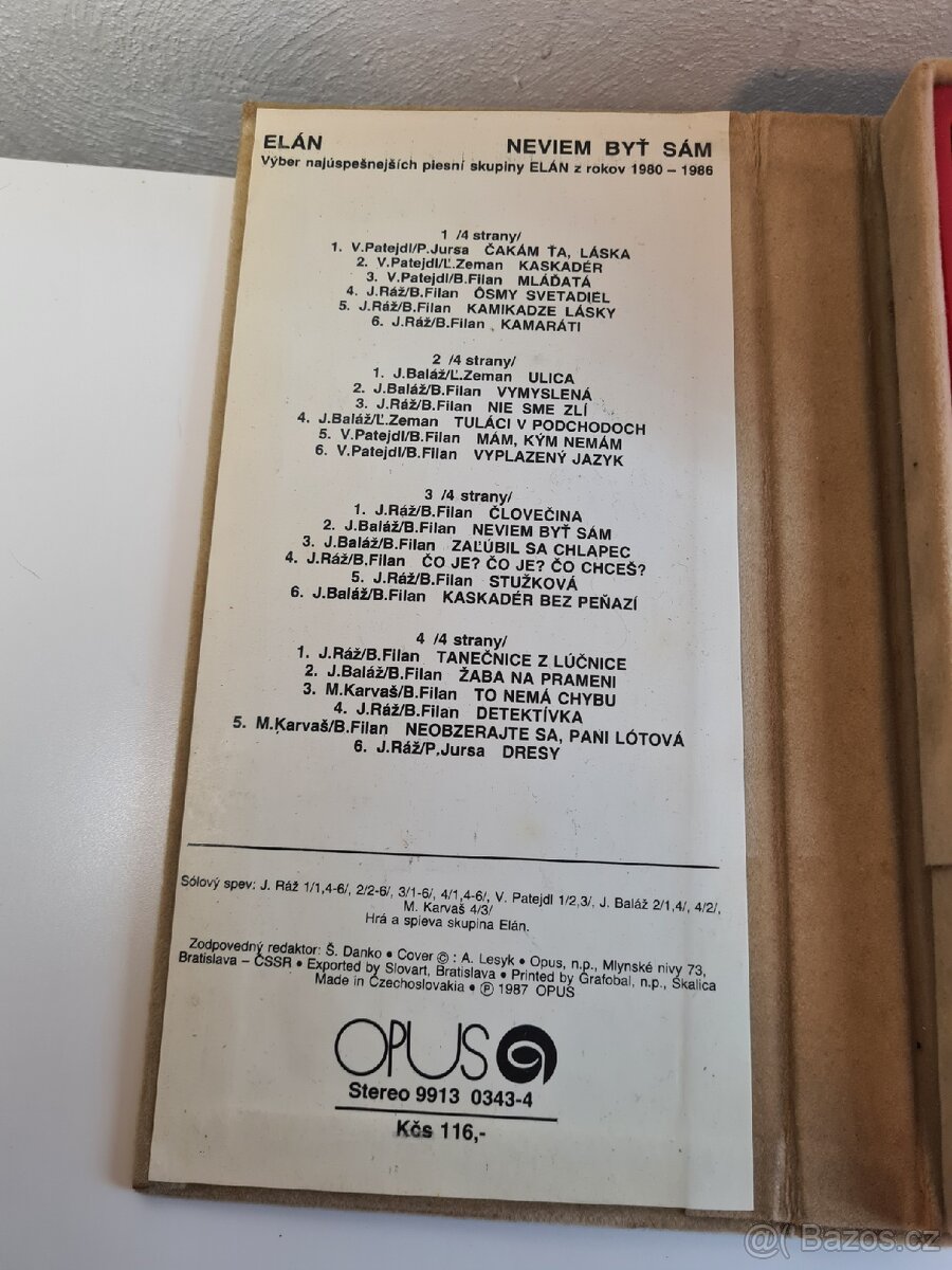 Elán - Neviem byť sám 1987 sběratelský set audiokazety - 6