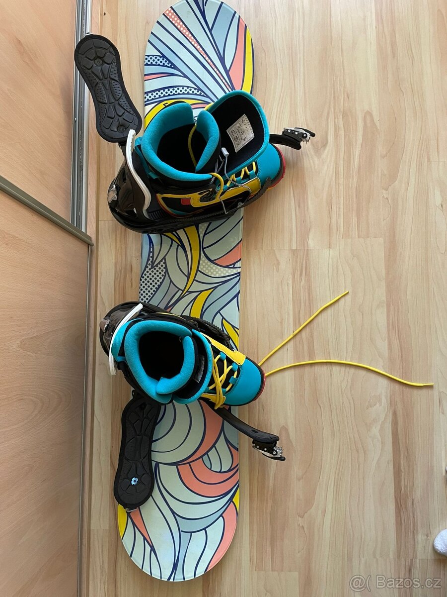 Set junior snowboard prkno+vázání+boty - 6