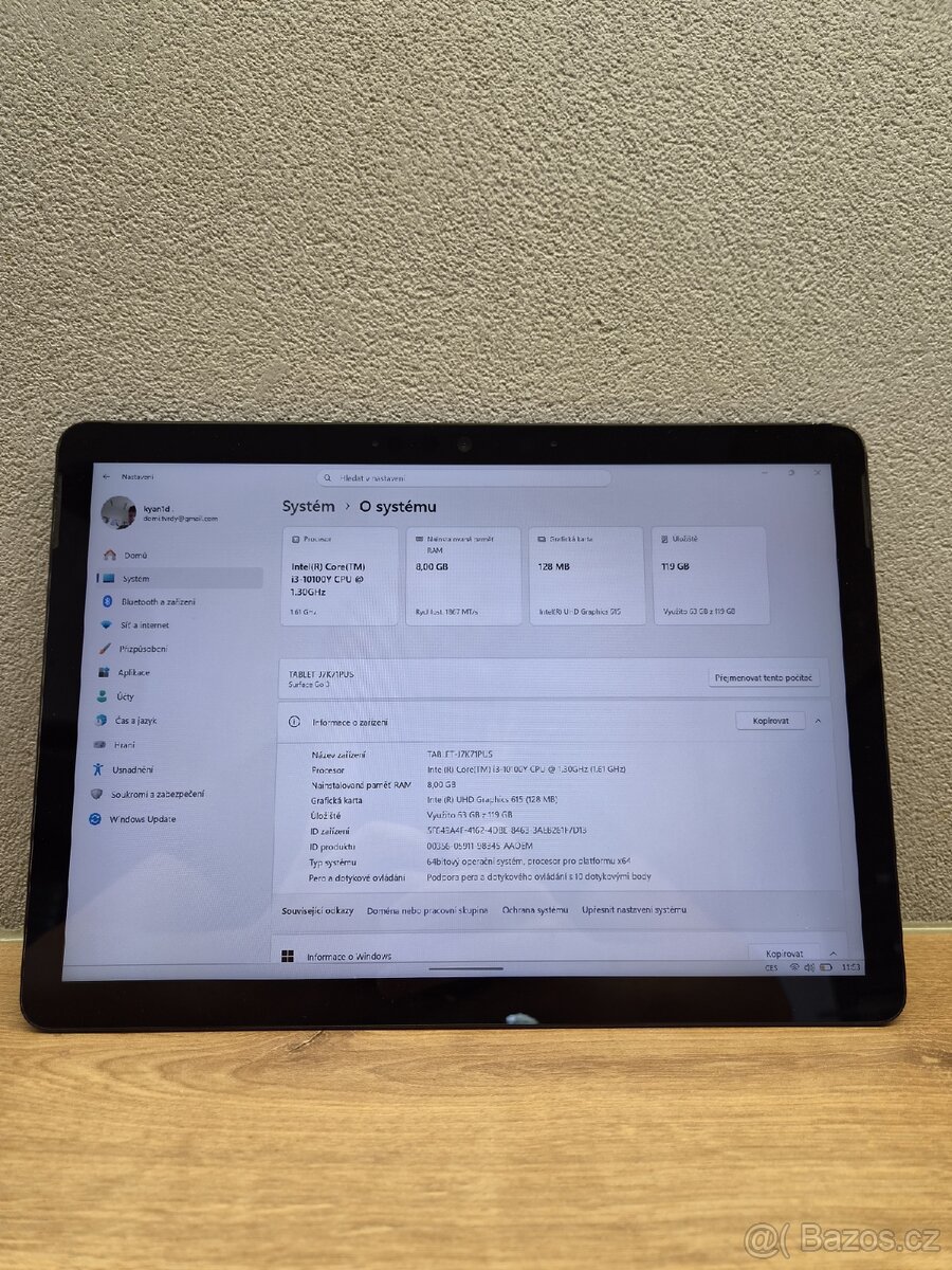 Microsoft Surface Go 3 + Klávesnice + Stylus + Krabice - 6