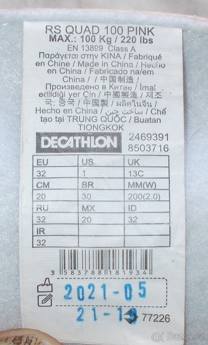 Dětské, kolečkové brusle OXELO. - 6