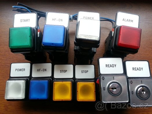 Ovladač, vypínač, spínač, kontrolka, přepínač 230V 3A - 6