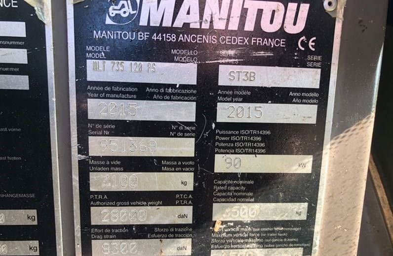 Teleskopický manipulátor Manitou MLT 735 2015 4500mth - 6