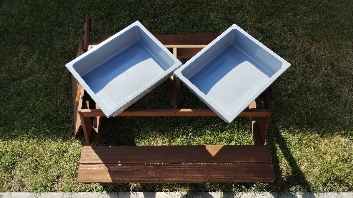 Dětská zahradní lavice s hracím stolem - 6