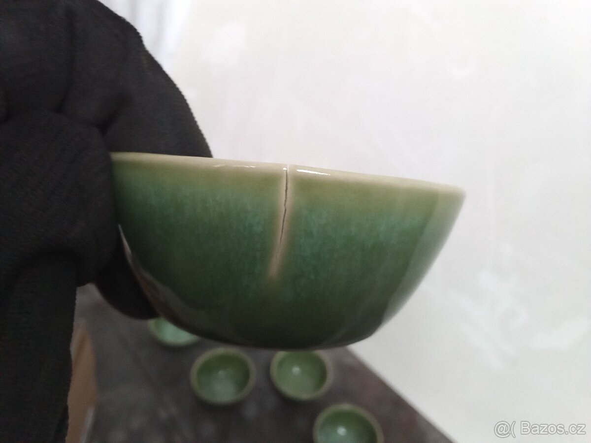 NOVÁ luxusní sada 6ks hrnků BJÖRN krásné zelené provedení - 6