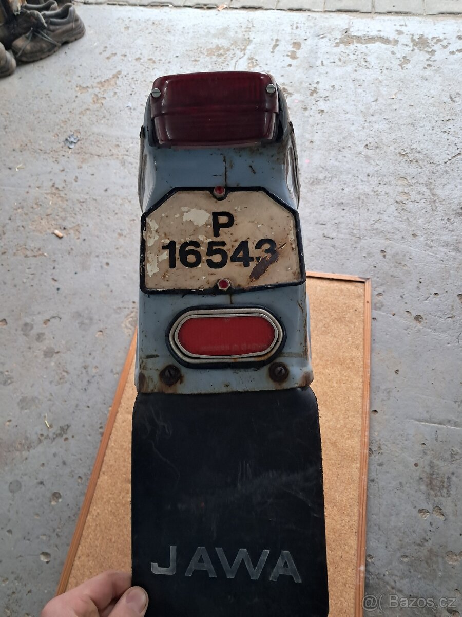 Podsedlový plech na jawa pionýr holubí modř - 6