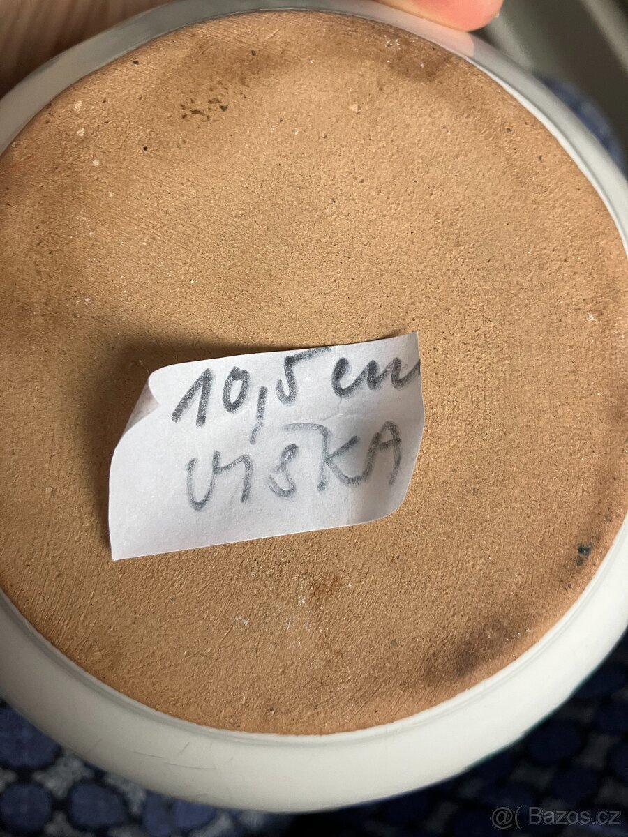 Keramická malovaná dóza s poklicí a džbán - 6