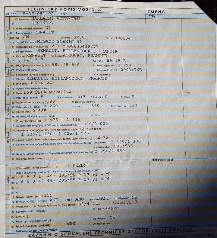 Renault Megane Scenic 2.0 benzín rok 2006 - 6