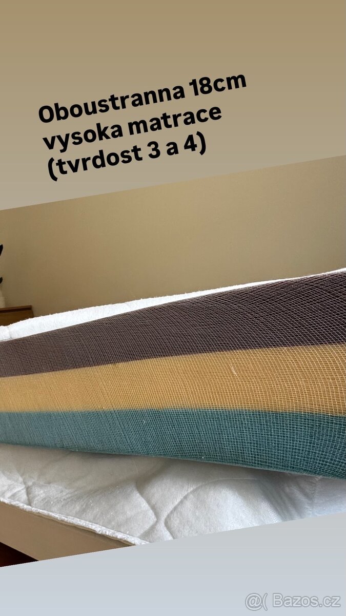 Postel z masivu s matraci PURTEX - 6