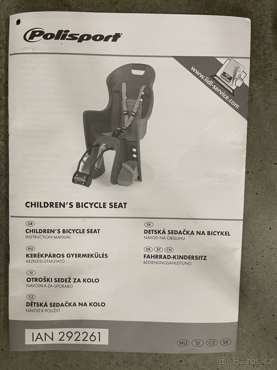 Dětská sedačka POLISPORT Bilby RS zadní NOVÁ - 6