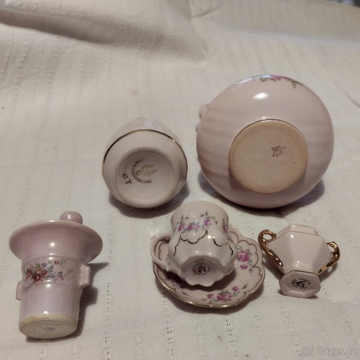5 x růžový porcelán - 6