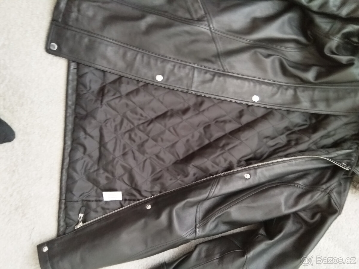 Dámská kožená bunda s kapucí - 6