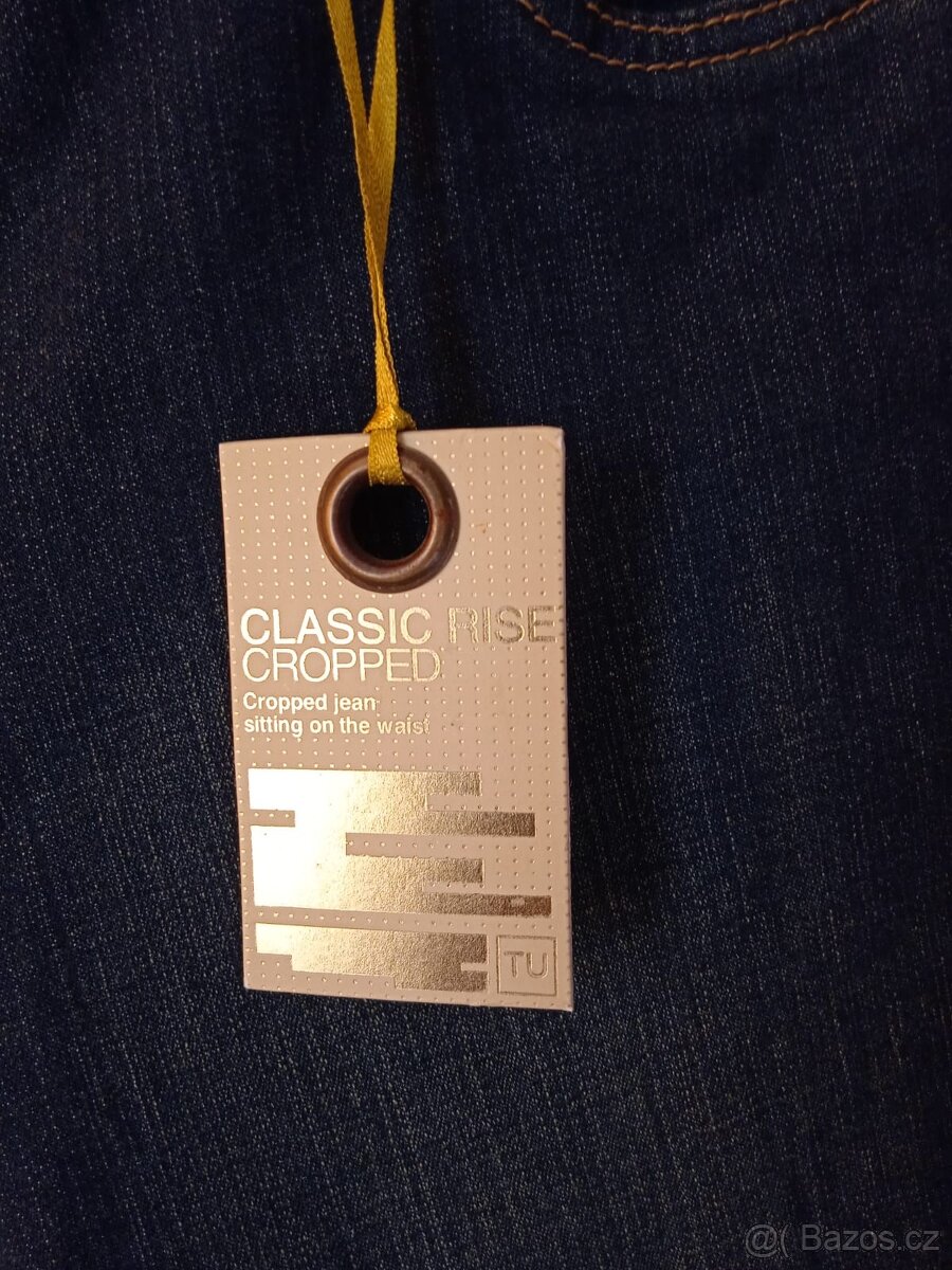Nové džínové tříčtvrťáky, velikost 38/40 - 6