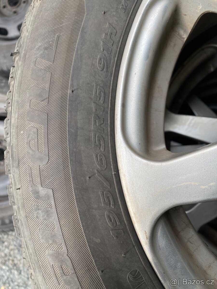 Alu kola 15” 5x100 a celoroční pneu 195/65/R15 - 6