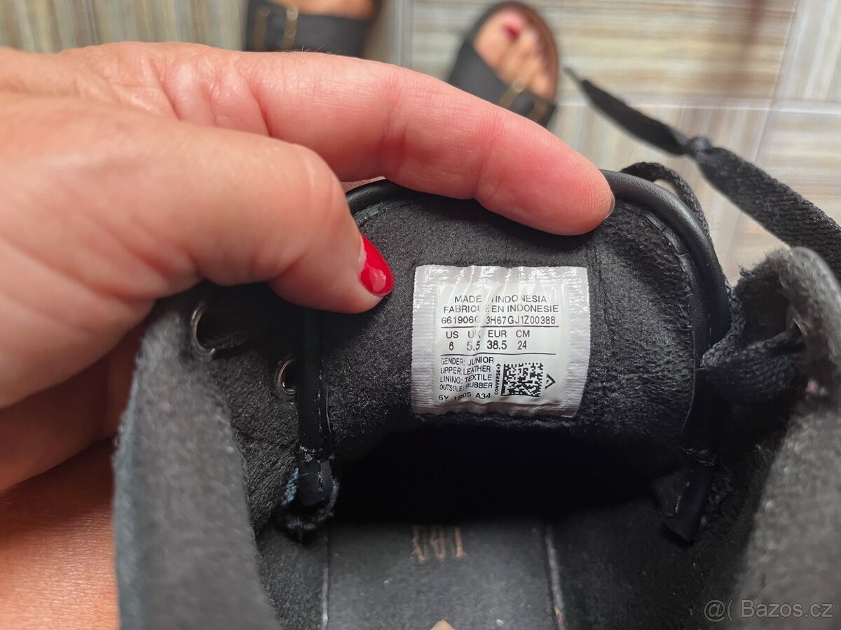 Zateplené kožené kotníkové boty Converse, vel. 38,5 - 6