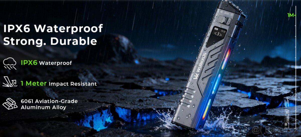 Wurkkos TD11 chytrá OLED 3000L, USB-C,RGB novinka - 6