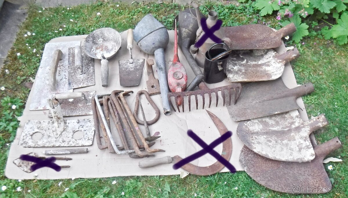 Kosa, ruční nářadí, ochranné štíty, sekerky - 6
