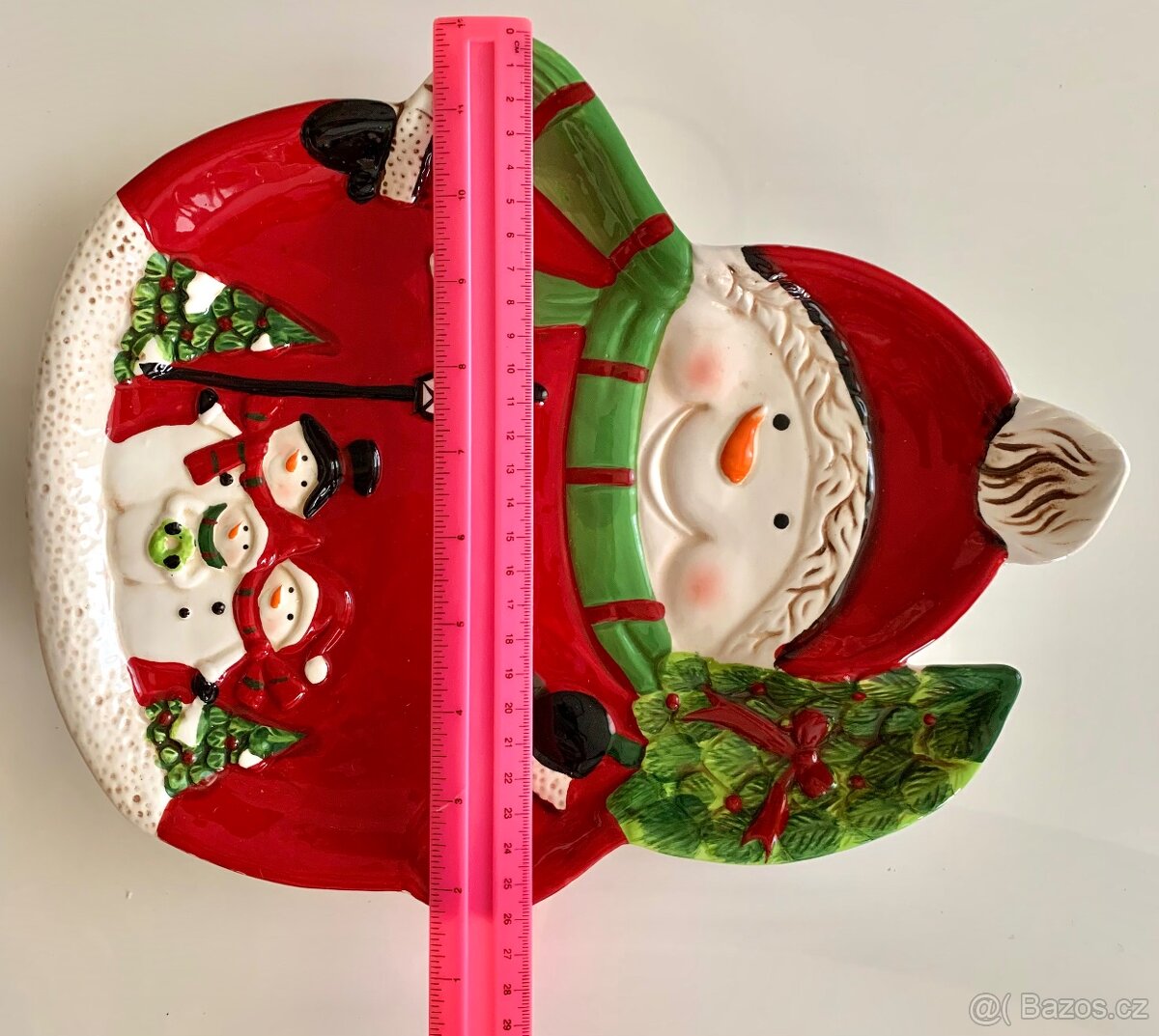 Sněhulák vánoční talíř - 6