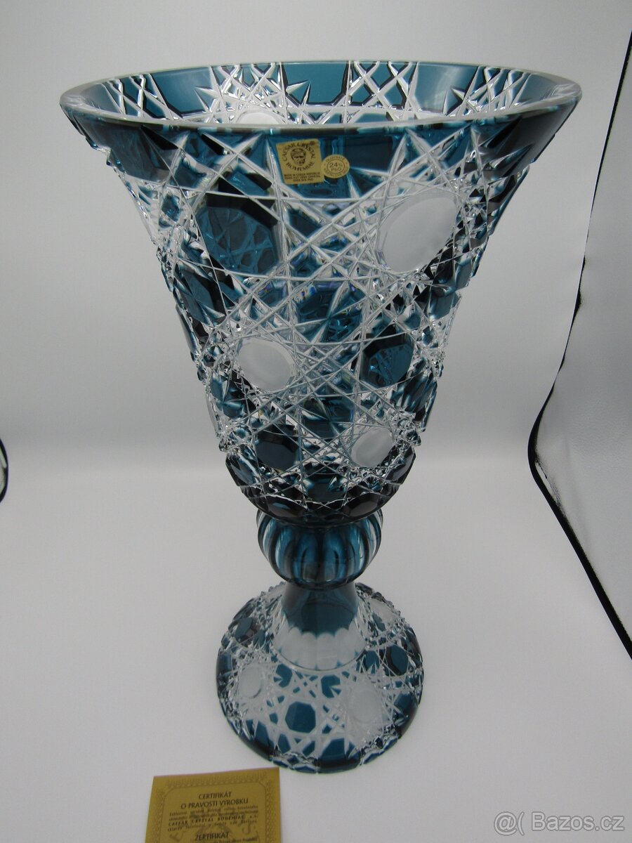 set vázy barevný křišťál ceasar crystal dekor Flake - 6