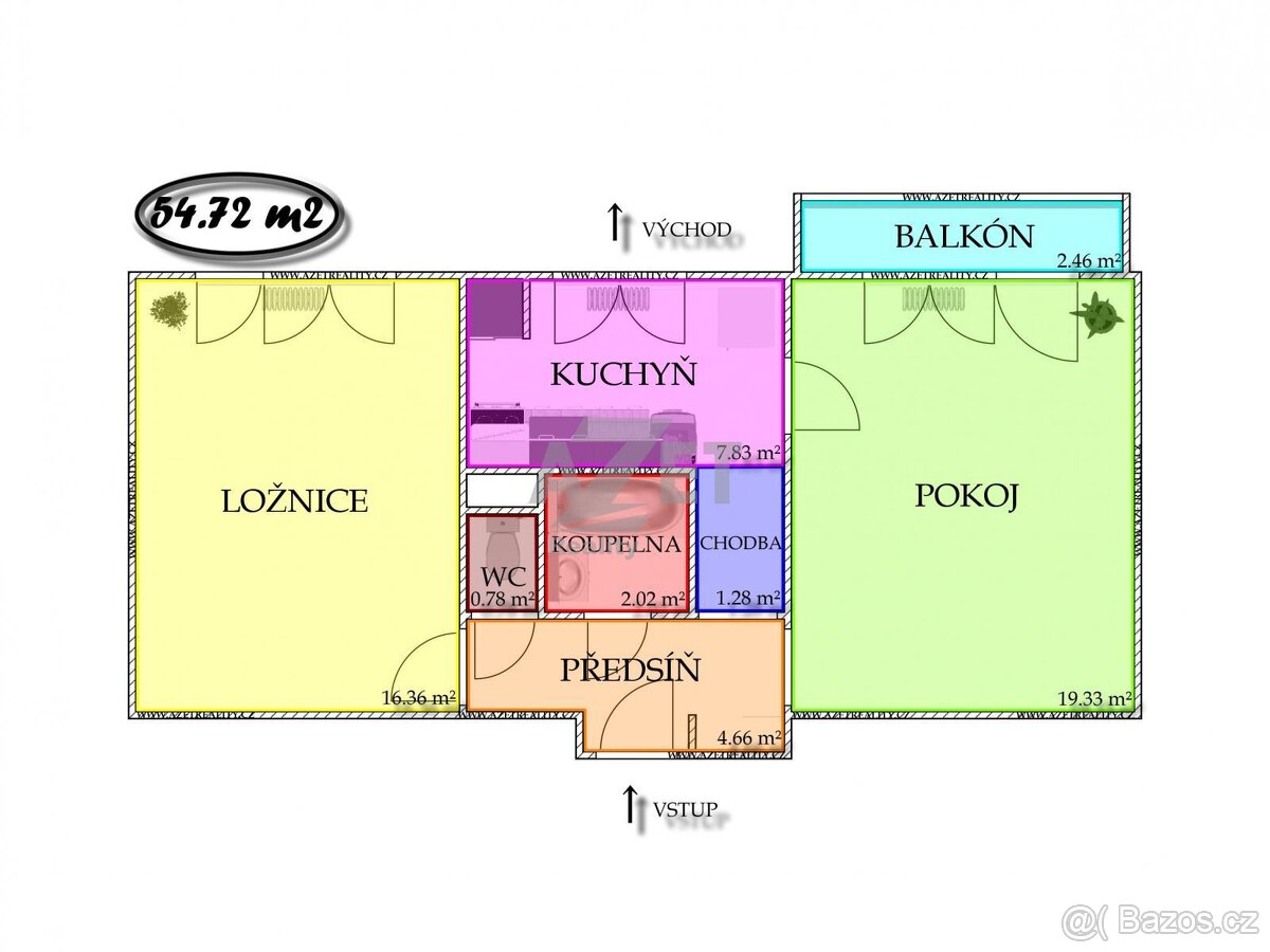 Prodej, byt 2+1, 55 m2, Ostrava - Poruba ul. Kosmická - 6