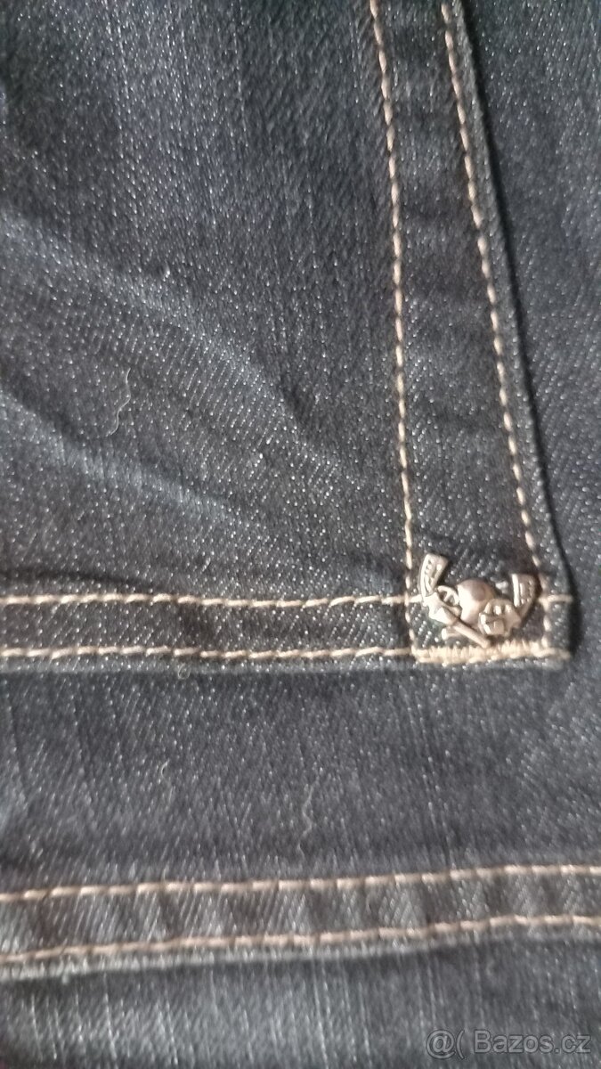 Riflové šortky černo modré - 6