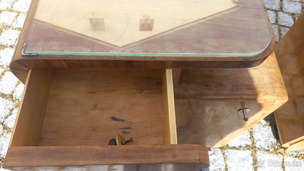 starožitné noční stolky - Art Deco 30. - 40. léta - 6