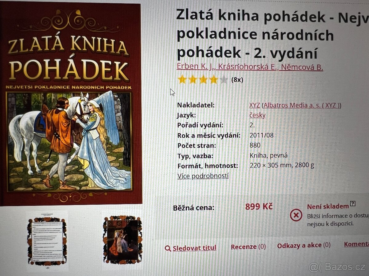 ZLATÁ KNIHA POHÁDEK-K.J.Erben,B.Němcová,E.Krásnohorská - 6