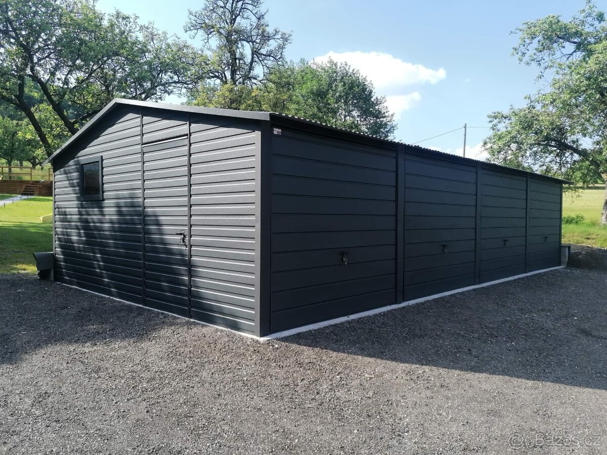 Plechová garáž 12x5m - 6