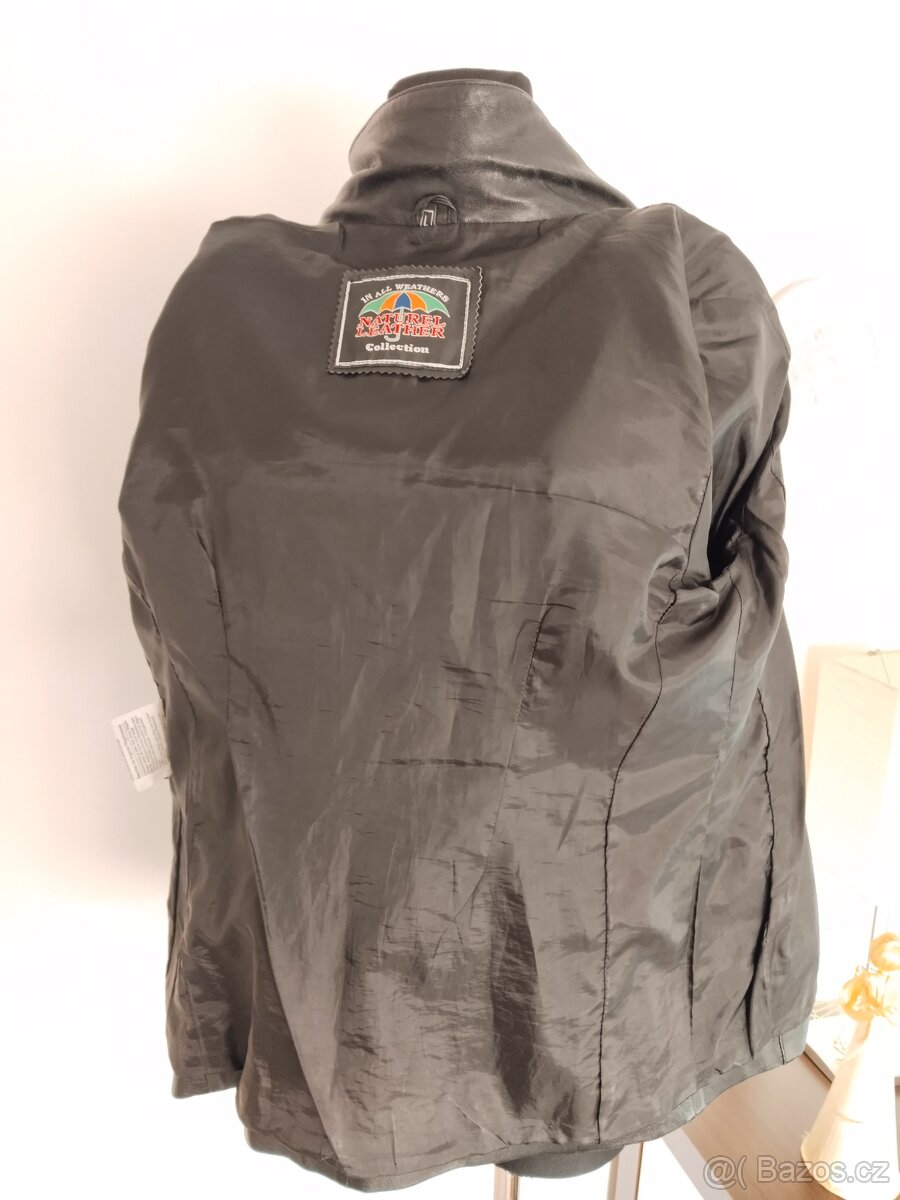 Dámská kožená bunda, vel. M/L, černá, NEW - 6