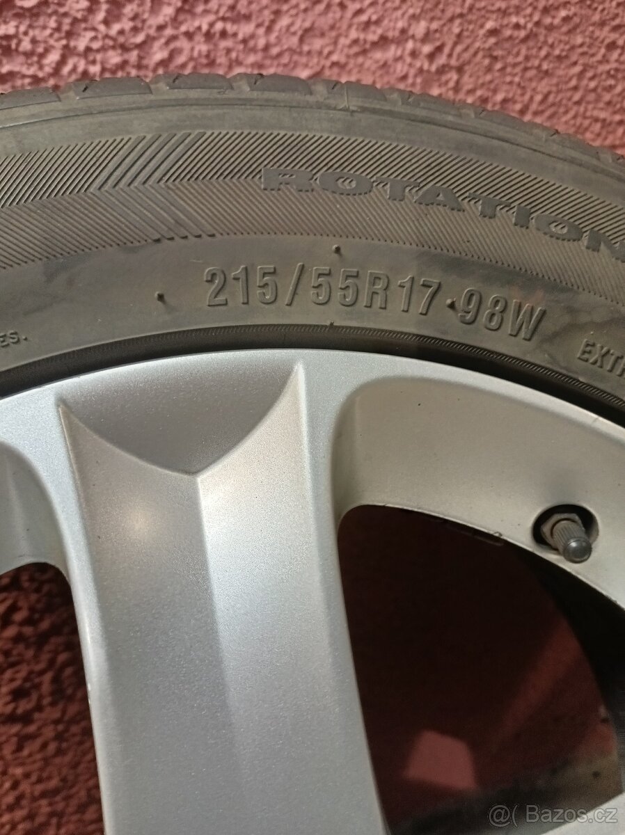 Originál alu disky Peugeot Cosmos 17" 5x108+šrouby - 6