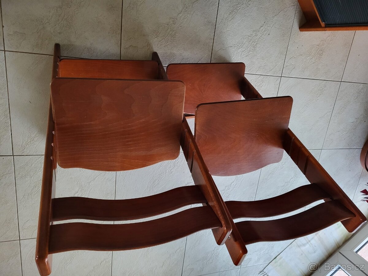 Rostoucí židle z masivu - 2 ks - 6