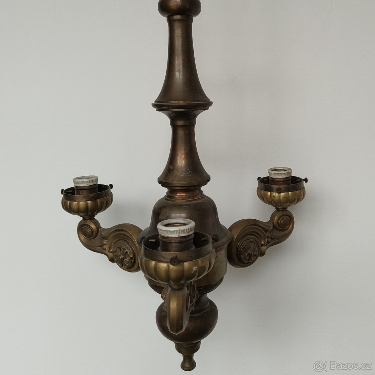 Mosazný lustr tříramenný - 6