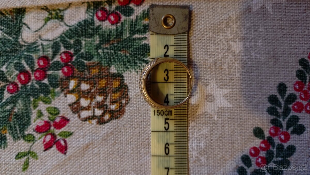 Zlatý masivní prsten - 6